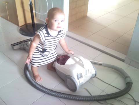 I am very helpful at cleaning up